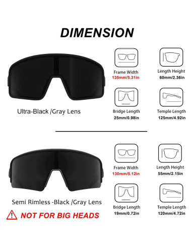 Gafas de Sol Polarizadas MAXJULI 8121 UV400 para Deportes