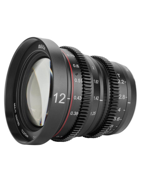 Lente de Cine MEKE 12mm T2.2 MFT Manual 4K para Olympus Panasonic