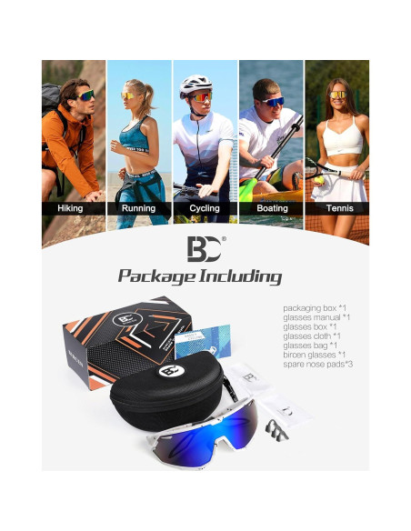 Gafas de sol BIRCEN deportivas UV400 para ciclismo y béisbol