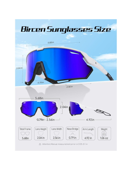 Gafas de sol BIRCEN deportivas UV400 para ciclismo y béisbol Gafas de sol BIRCEN deportivas UV400 para ciclismo y béisbol