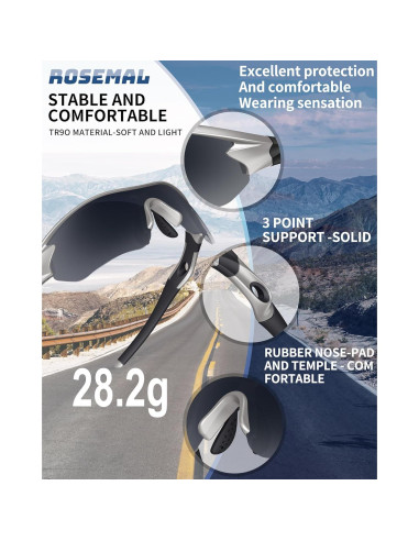 Gafas de sol deportivas Rosemal 7221 polarizadas UV400