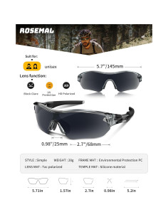 Gafas de sol deportivas Rosemal 7221 polarizadas UV400 2