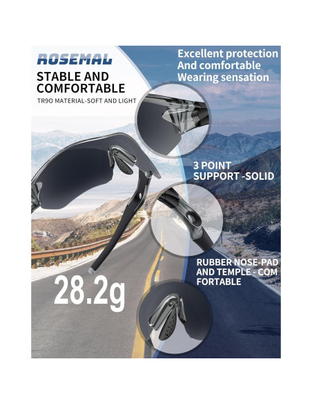 Gafas de sol deportivas Rosemal 7221 polarizadas UV400