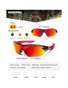 Gafas de sol deportivas Rosemal 7221 polarizadas UV400 2