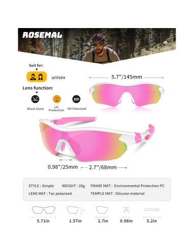 Gafas de sol deportivas Rosemal 7221 polarizadas UV400