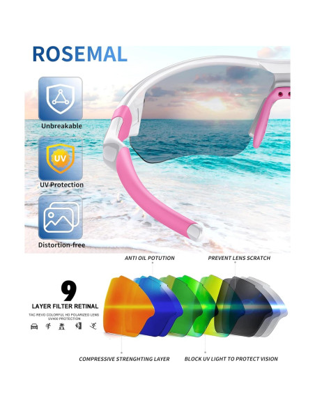 Gafas de sol deportivas Rosemal 7221 polarizadas UV400