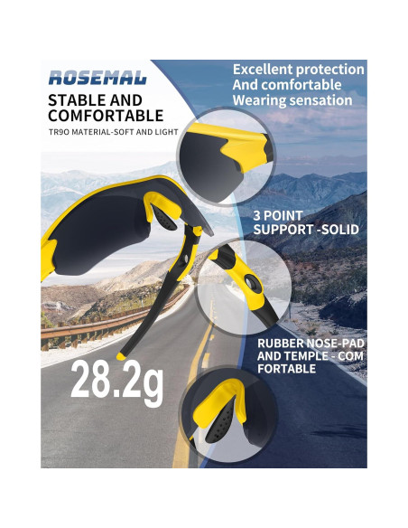 Gafas de sol deportivas Rosemal 7221 polarizadas UV400