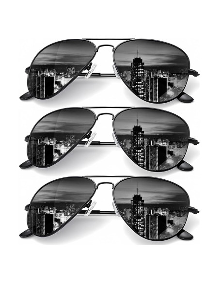 Gafas de Sol KALIYADI Aviador Polarizadas 3 Paquetes