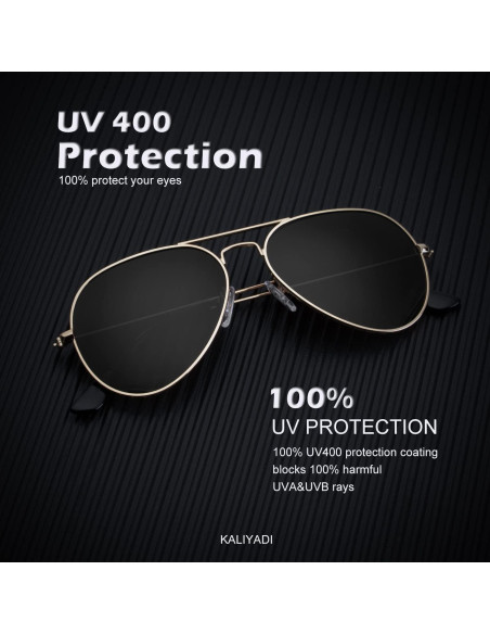 Gafas de Sol KALIYADI Aviador Polarizadas 3 Piezas UV
