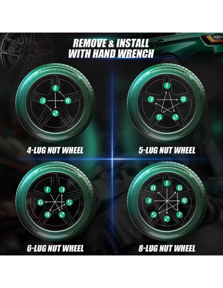 Tuercas de Llanta ATV M10x1.25 Glorider 16pcs Negras con Llave