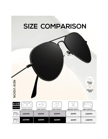 Gafas de Sol KALIYADI Aviador Polarizadas UV 58mm