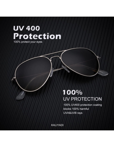 Gafas de Sol KALIYADI Aviador Polarizadas UV 62mm Verde