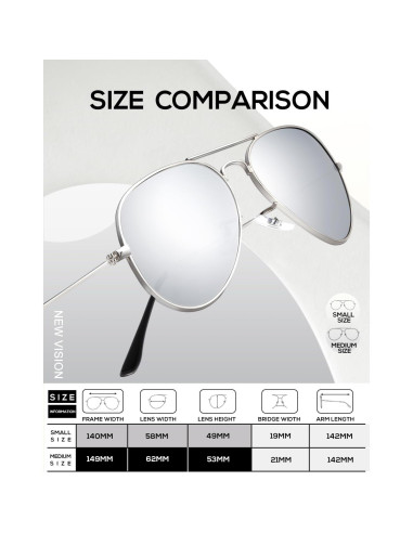 Gafas de Sol KALIYADI Aviador Polarizadas UV para Hombres y Mujeres