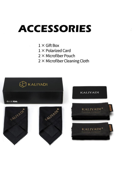 Gafas de Sol KALIYADI Aviador Polarizadas UV 62mm Verde/Marrón