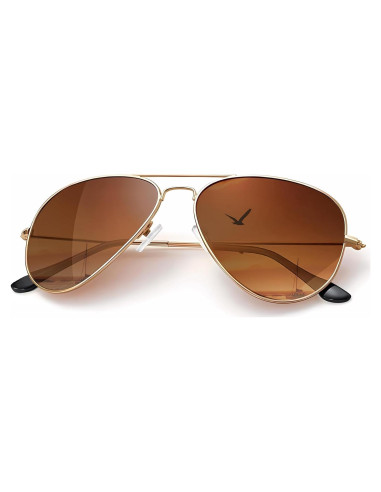 Gafas de Sol KALIYADI Aviador Polarizadas UV 62mm Marrón