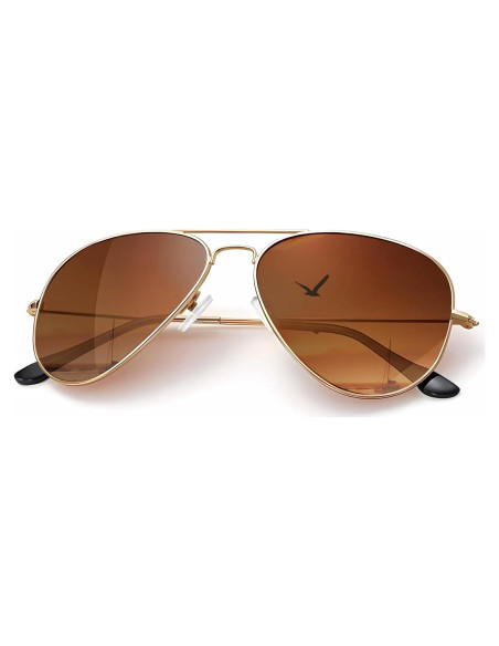 Gafas de Sol KALIYADI Aviador Polarizadas UV 62mm Marrón