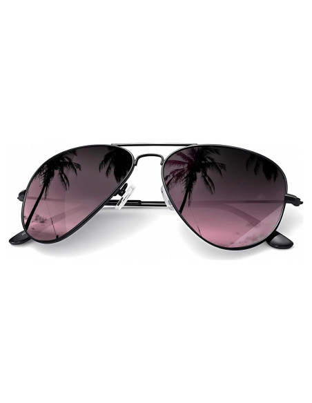 Gafas de Sol KALIYADI Aviador Polarizadas UV 62mm Gradiente Púrpura