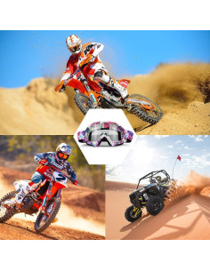 Gafas de Motocross JAMIEWIN Lente Clara UV para ATV 2