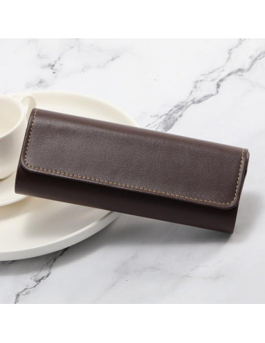 Estuche Duro para Gafas HSYMQ 3 Piezas Negro y Marrón