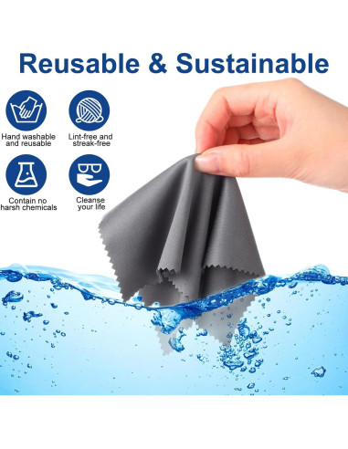 Paño de Microfibra Frienda 50 Pcs 18x15 cm Gris Oscuro