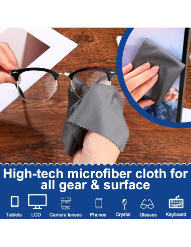 Paño de Microfibra Frienda 50 Pcs 18x15 cm Gris Oscuro