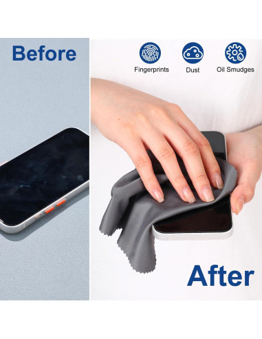 Paño de Microfibra Frienda 50 Pcs 18x15 cm Gris Oscuro