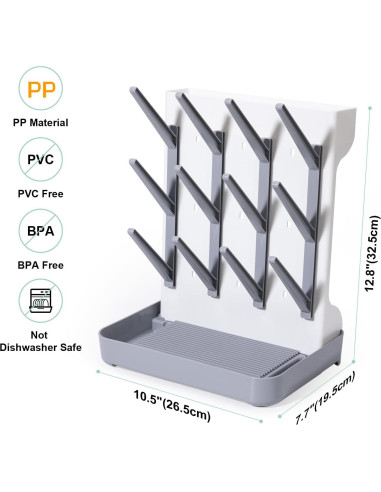 Soporte de Secado Vertical para Botellas Dersyer 001 Gris