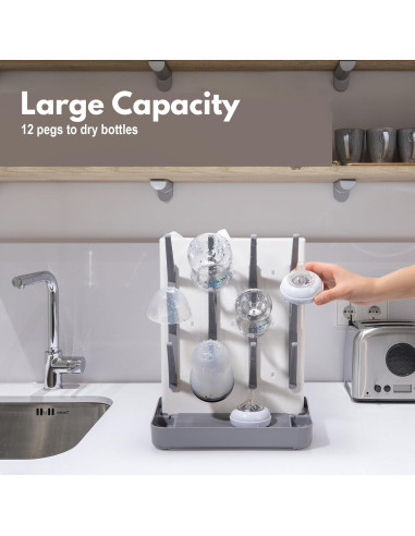 Soporte de Secado Vertical para Botellas Dersyer 001 Gris