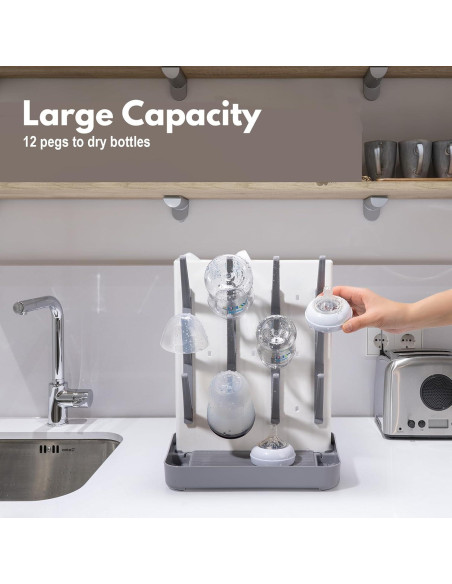 Soporte de Secado Vertical para Botellas Dersyer 001 Gris