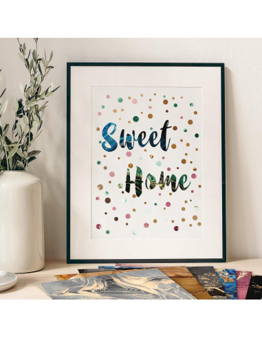 Conjunto de Papel Marmoleado Whaline 24 Hojas 30x30cm DIY