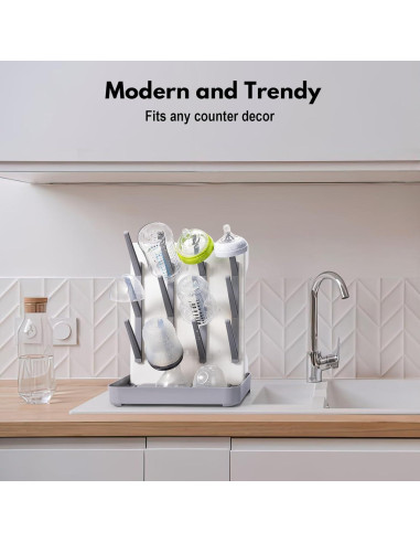 Soporte de Secado Vertical para Botellas Dersyer 001 Gris