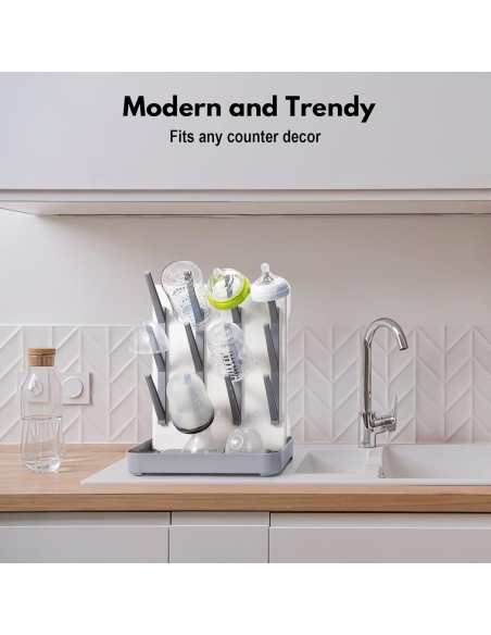 Soporte de Secado Vertical para Botellas Dersyer 001 Gris