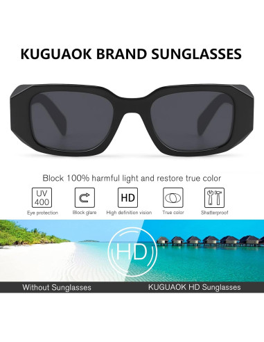 Gafas de Sol KUGUAOK Rectangulares 100% UV Protección