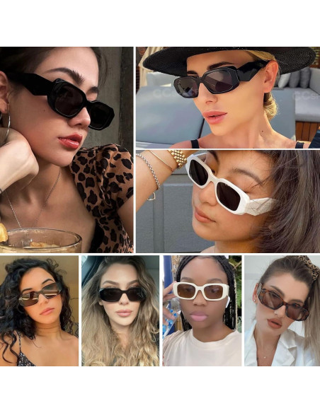 Gafas de Sol KUGUAOK Rectangulares 100% UV Protección Gafas de Sol KUGUAOK Rectangulares 100% UV Protección