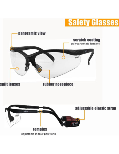 Gafas de Seguridad GY Unisex Antiniebla UV400