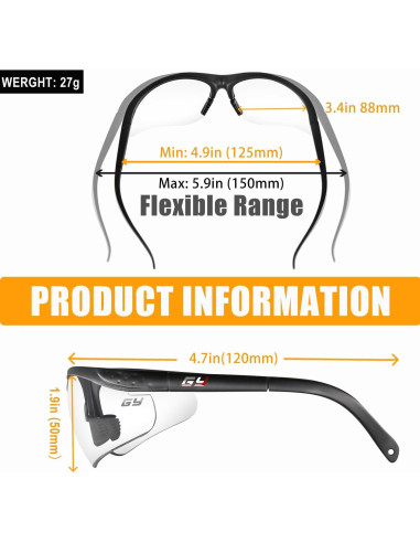 Gafas de Seguridad GY Unisex Antiniebla UV400