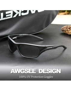 Gafas de sol deportivas AWGSEE TR90 polarizadas UV400 2