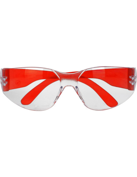 Gafas de Seguridad BISON LIFE - Lente Clara y Templo Rojo Gafas de Seguridad BISON LIFE - Lente Clara y Templo Rojo