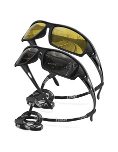 Gafas de sol deportivas AWGSEE polarizadas 100% UV paquete de 2