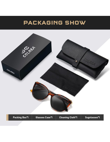 Gafas de sol estilo gato Colrea UV400 para mujeres