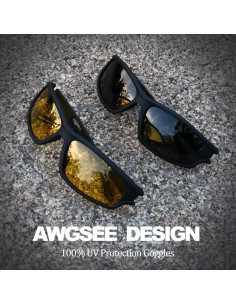 Gafas de sol deportivas AWGSEE polarizadas 100% UV paquete de 2 2