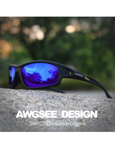 Gafas de sol deportivas AWGSEE polarizadas UV para hombres 2