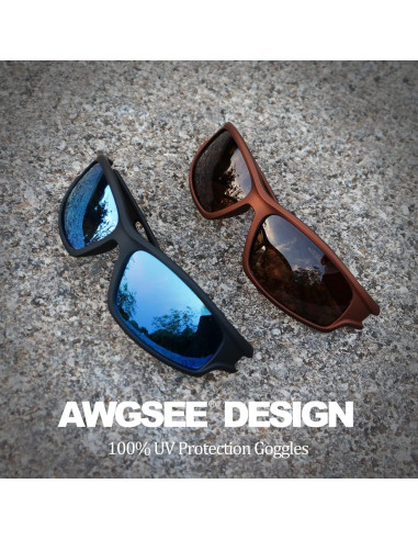 Gafas de sol deportivas AWGSEE polarizadas 100% UV 2pack