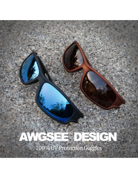 Gafas de sol deportivas AWGSEE polarizadas 100% UV 2pack