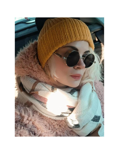 Gafas de sol redondas AIEYEZO Steampunk UV 100% bloqueadores