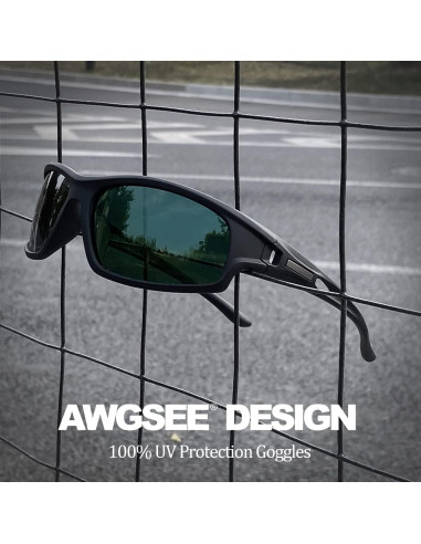 Gafas de Sol Polarizadas AWGSEE Hombres 100% UV Verde