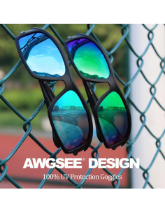 Gafas de sol deportivas AWGSEE polarizadas 100% UV paquete de 2 2