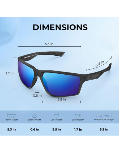 Gafas de sol polarizadas KastKing Osage para deportes UV