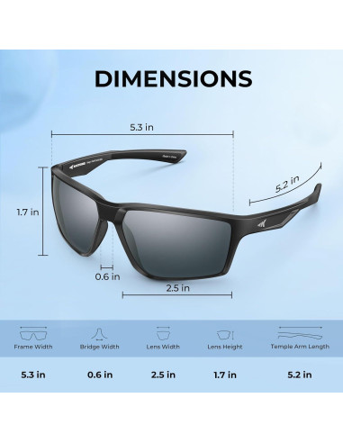 Gafas de sol polarizadas KastKing Osage para deportes UV