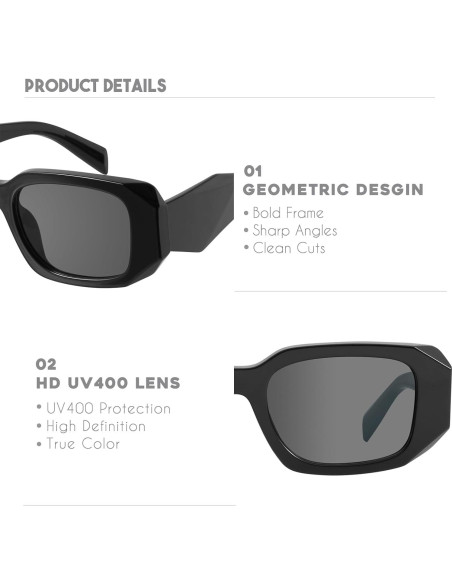 Gafas de Sol Rectangulares Mosanana Modelo Goulding UV400 Gafas de Sol Rectangulares Mosanana Modelo Goulding UV400